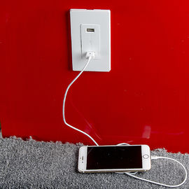 LD-U001 4.2A Умный высокоскоростной USB-зарядщик, 2 USB-порта с 2 стенными пластинами