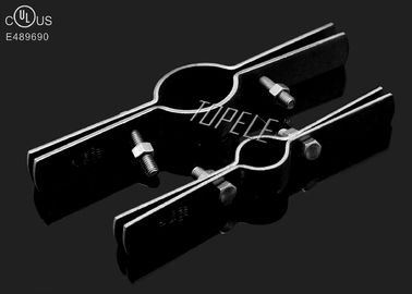 UL сертифицированная стальная застежка для труб с двумя болтами, вешалка для труб - черная