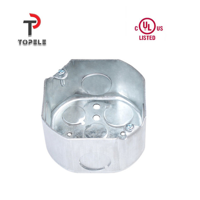 Восьмиугольная электропроводная коробка TOPELE 54151 / 54161 / 54171 оцинкованная сталь