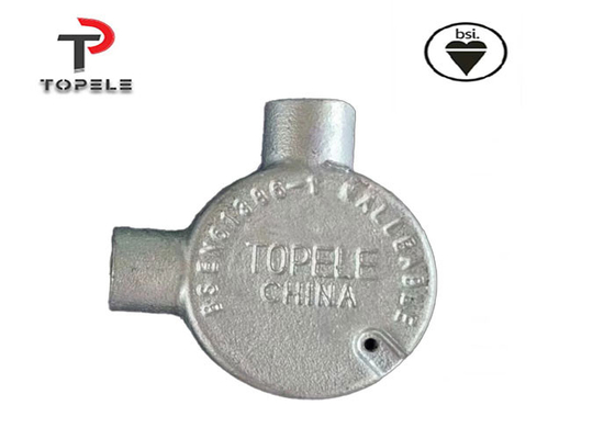 TOPELE BS Двухсторонняя круговая плавная алюминиевая стыковая коробка, оцинкованные электропроводниковые фитинги